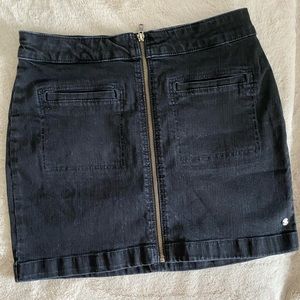 Roxy moto zip jean skirt